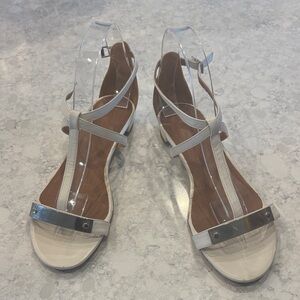 Leather beige sandals size 40 European.